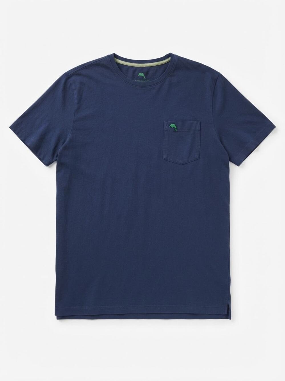 Tommy Bahama Pocket T Shirt Men XXL Tall Navy Blue Pima Cotton UPF 30 Casual